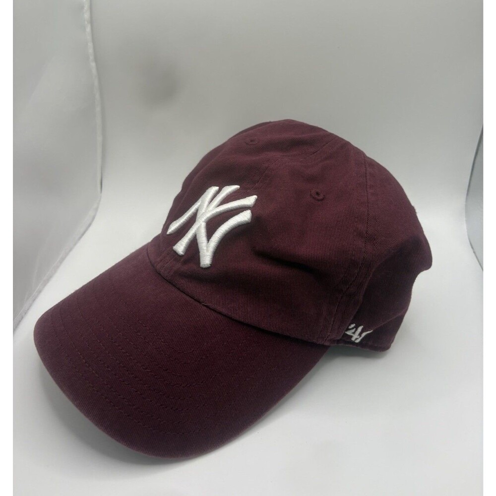 ‘47 MLB New York Yankees Maroon Ballpark Clean Up Hat - Picture 2 of 4